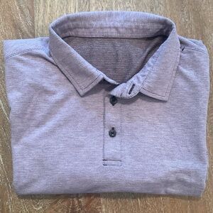 Lululemon Large Evolution Polo in Heathered Deep Phantom (Purple)